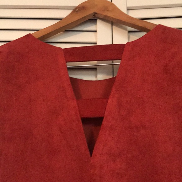 Faux Suede Burnt Orange Dress by Skies Are Blue - Picture 7 of 11